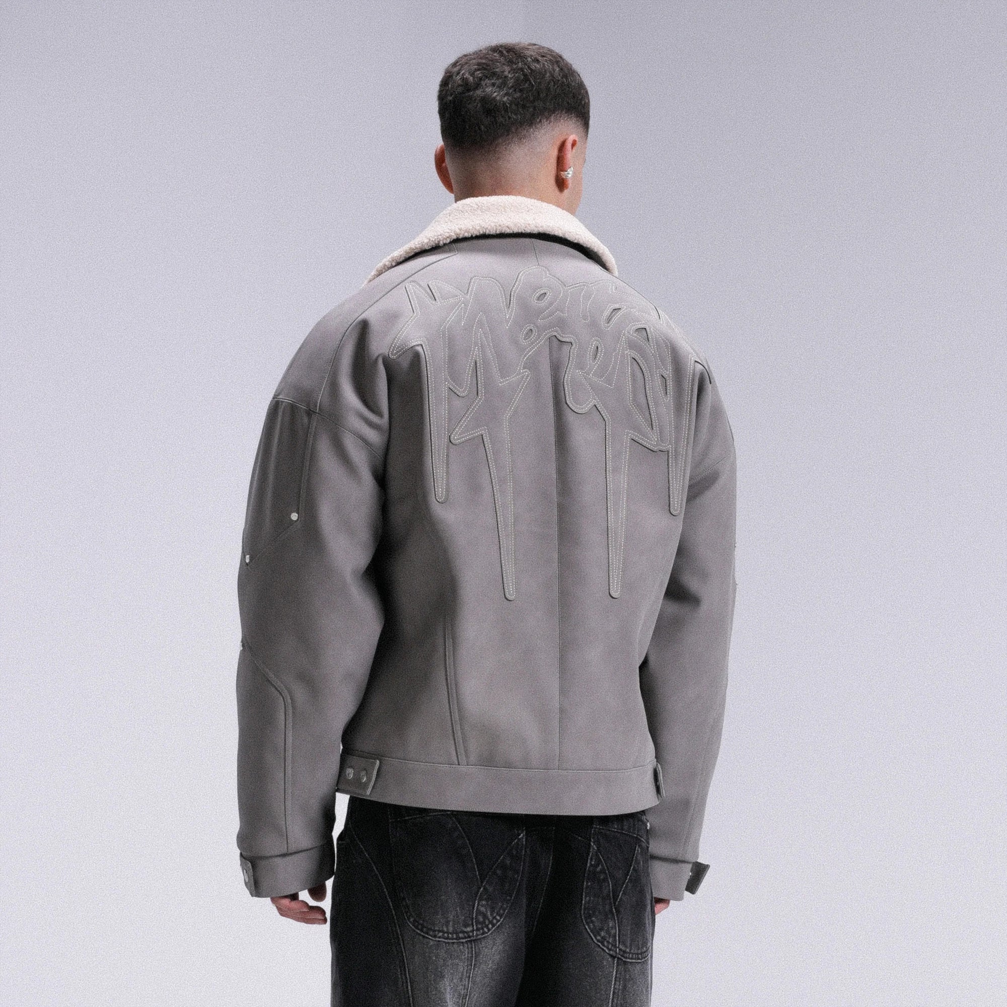 Grey Aviator Jacket